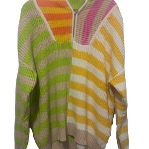 Staud Colorful Striped Women's Sweater